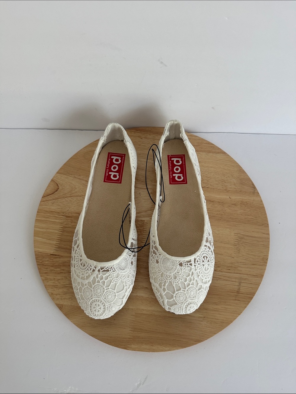 Pop Maybel Womens Almond Closed Toe Ballet Flats